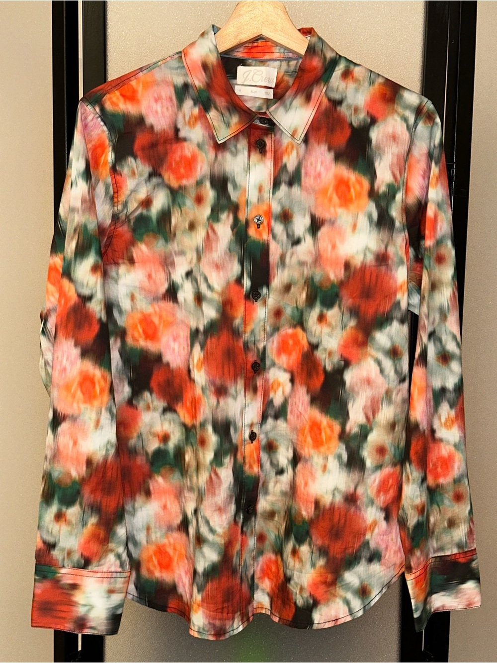 J.Crew Slim Fit Cotton Shirt Liberty Hazy Days Floral Print Button Down Size 2
